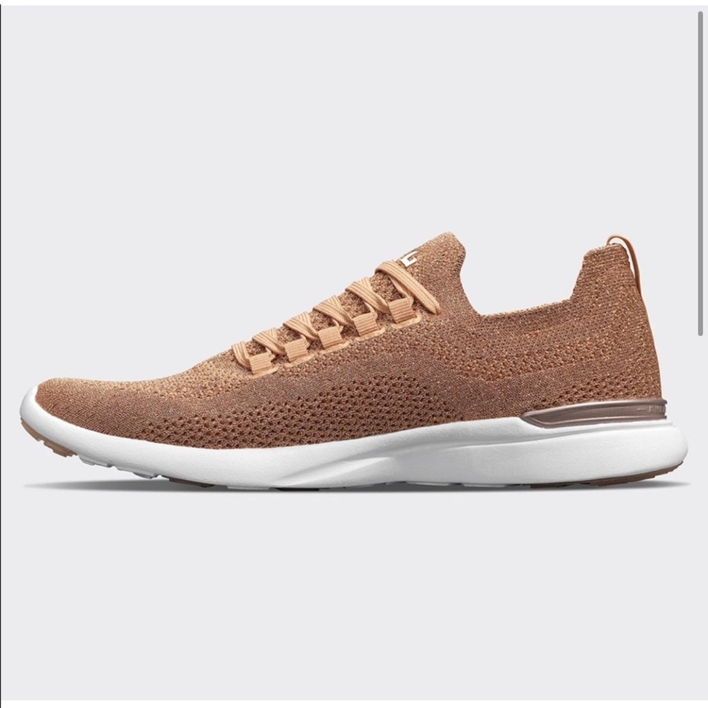 NWOT APL TechLoom Breeze, size 7.5 , Rose Gold/ White